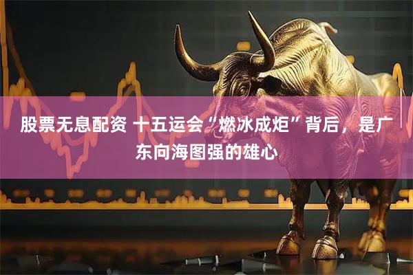 股票无息配资 十五运会“燃冰成炬”背后，是广东向海图强的雄心